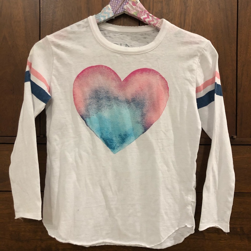 Kids Chaser Brand Long Sleeve Heart Tee Size 8